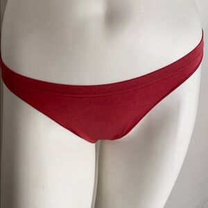 Black Fuchsia nylon stretch thong panty M